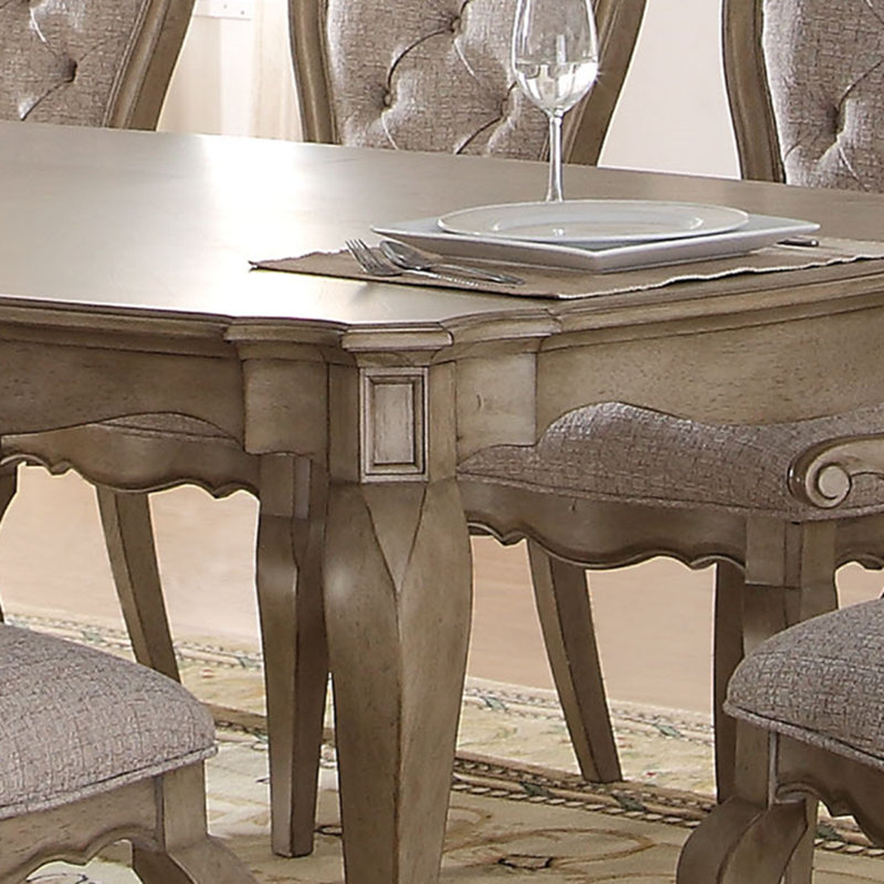 Table de salle à manger extensible en bois massif et bois d’hévéa Tasker