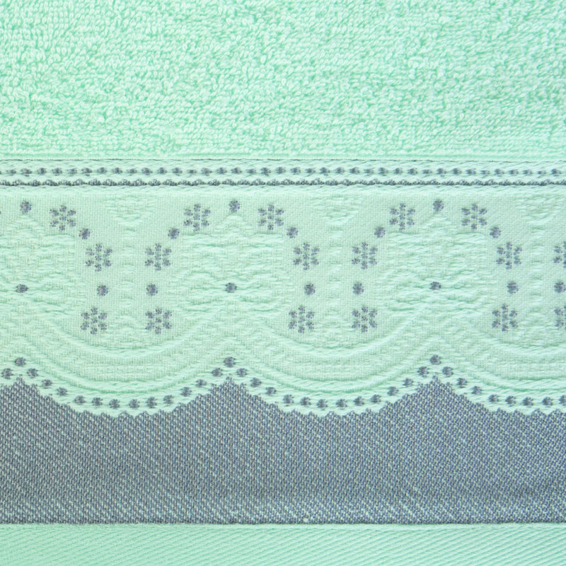 Bansington Midweight Jacquard Bath Towel, Mint
