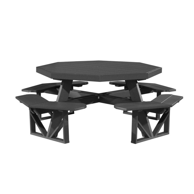 Table de pique-nique Hesiodos, Noir, Black