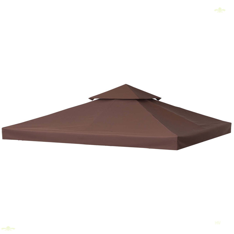 Auvent de remplacement pour abri de jardin, housse UV à 2 niveaux pour abri de jardin extérieur de 9,84 pi x 9,84 pi, modèles 01-0153 et 100100-076 (sommet seulement)