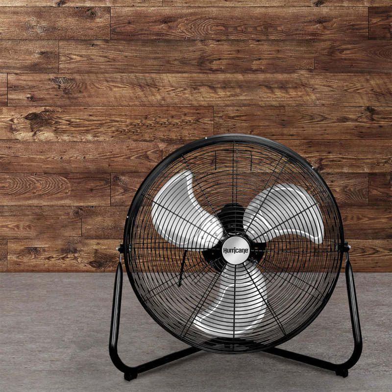 Ventilateur en métal Hurricane Pro, Noir, H 23,6 po x l 24 po x P 11,8 po