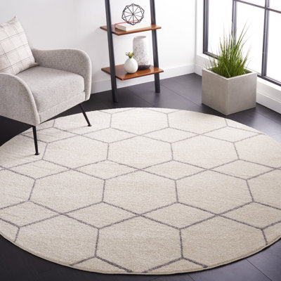 Tapis ivoire / gris Kasturi 608