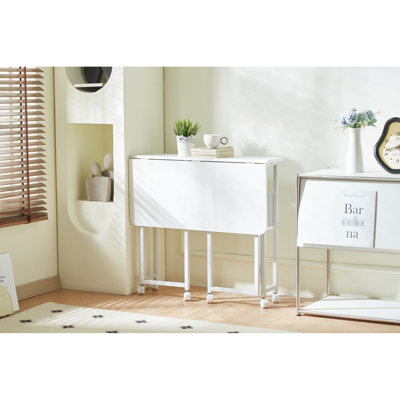 Foldable Desk 31.5 Inches White , Versatile For Office And Picnic In Different Rooms Folding Desk, Easy To Store Study