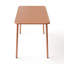 Longue table rouge pour l'extérieur et l'intérieur, de style américain, tissu imperméable en métal, 54,93 po de profondeur, 27,64 de largeur, 29,71 de hauteur, 41,86 lb, cadre aquatique, cadre relaxant carré Claret-1445422356