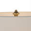 Julie Neill Figlia 28" Cordless V-Cut Round Table Lamp in Crystal with Linen Shade