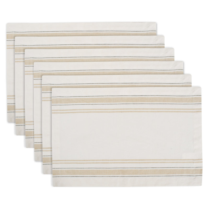 Ensemble de napperons 6 pièces Sykora, blanc