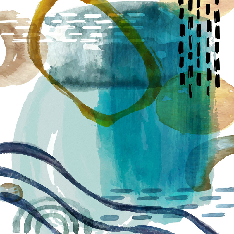 Abstract Shapes 4515 - Impression sur toile tendue, H 8 po x l 8 po x P 1,5 po