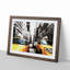 Two Yellow Taxi Cabs in New York in Abstract - Picture Frame Painting Print-55778139-55778136