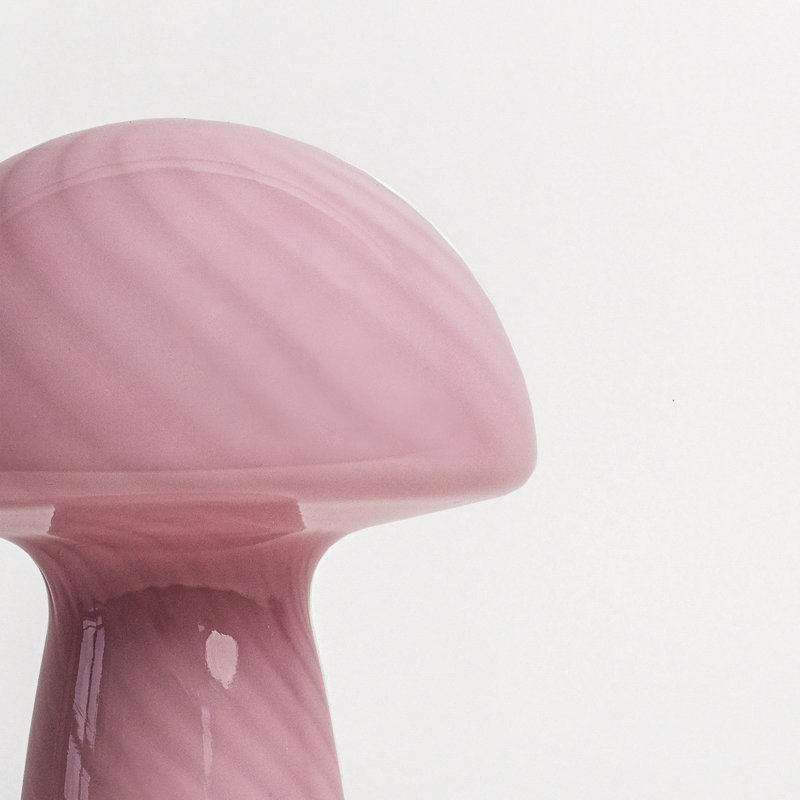Petite lampe de table en verre, Rose, Rose