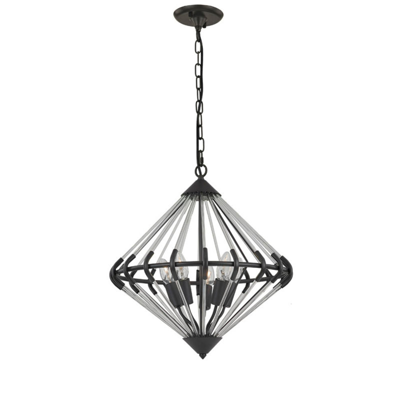 Alyeska 5 - Light Single Pendant, Antique Iron, Antique Iron
