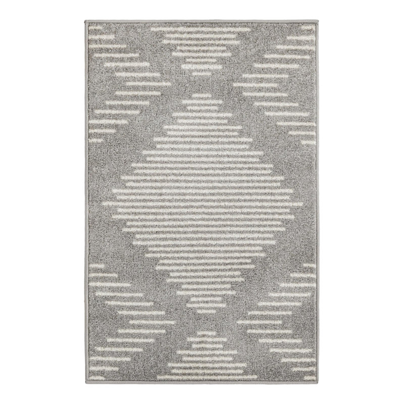 Synthetic Geometric Indoor Rug, Rectangle 2' x 3'1"