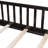 Floor Bed with Fence without Door, Rubber Wood Floor Bed with Safety Guardrails-1345734322