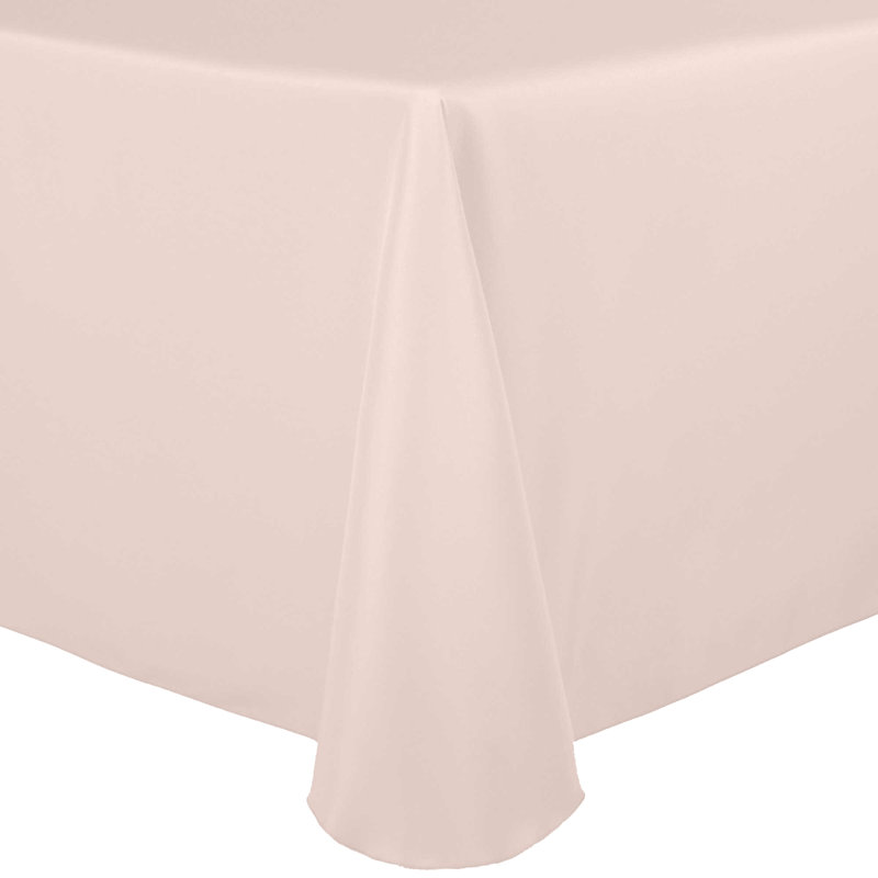 Solid Color Round Tablecloth, 3, 70" x 52", Ice Peach