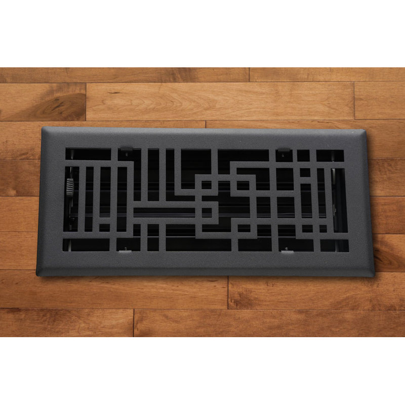Madelyn Carter - Housse de ventilation Art Deco avec registre de plancher et de mur Capitman, Noir