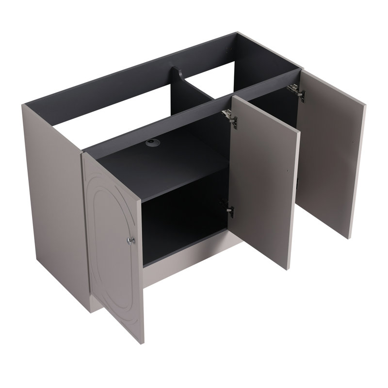 Meuble-lavabo autoportant sans lavabo, Kaki