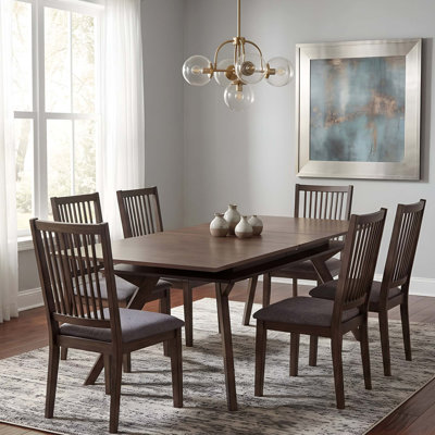Modern Extendable Dining Table with Extension Leaf