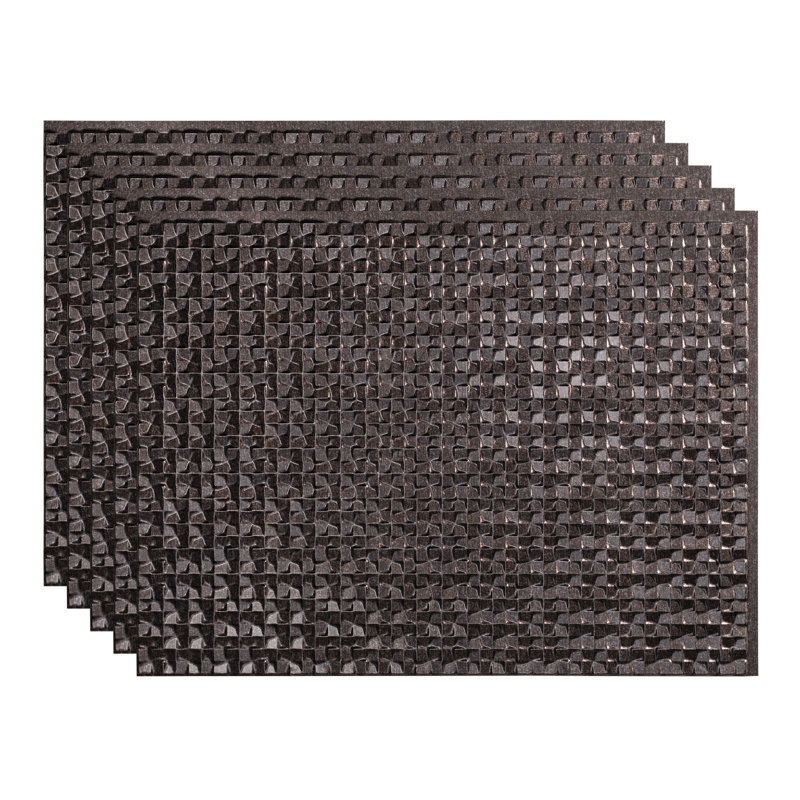 FASÄDE Terrain Decorative Vinyl 18in x 24in Backsplash Panel, Smoked Pewter