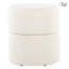 Pivotement crème de 18 po, style contemporain, revêtement doux, rembourrage en mousse pour plus de confort, fonctionnalité, polyvalence, utilisation à l'intérieur, poids de 250 lb, sans assemblage, look, mousse de confort élégante, fonctionnalité,