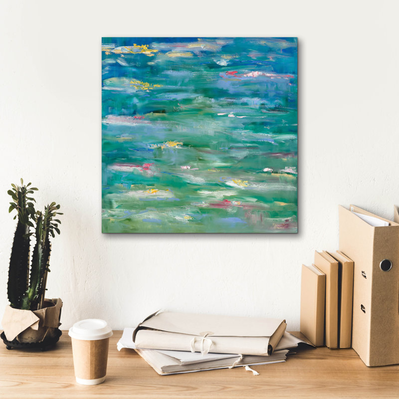  «Homage To Monet» par Meredith Howse, art mural sur toile, 18 po x 18 po