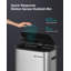 Kitchen Bin 50L, Sensor Bin, Automatic Rubbish Bin with Soft-Close Lid and Bag Retainer Ring, Stainless Steel Waste Bin, 15 Rubbish Bags Included, Silver
