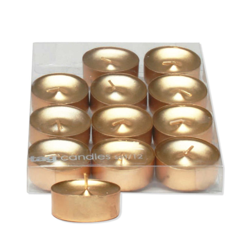  Ensemble de 12 bougies chauffe-plat Shimmers