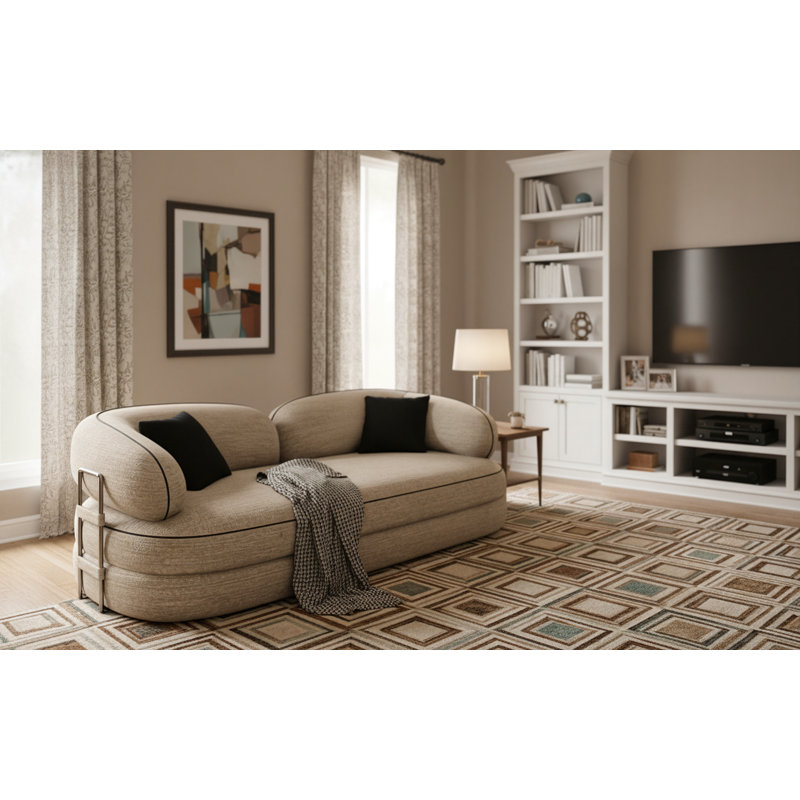 Canapé-lit convertible de 78,74 po de largeur, Beige