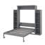 Lit escamotable double avec tablettes et DEL