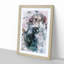 Graceful Elephant Portrait in Abstract - Picture Frame Painting Print-55735246-55735247