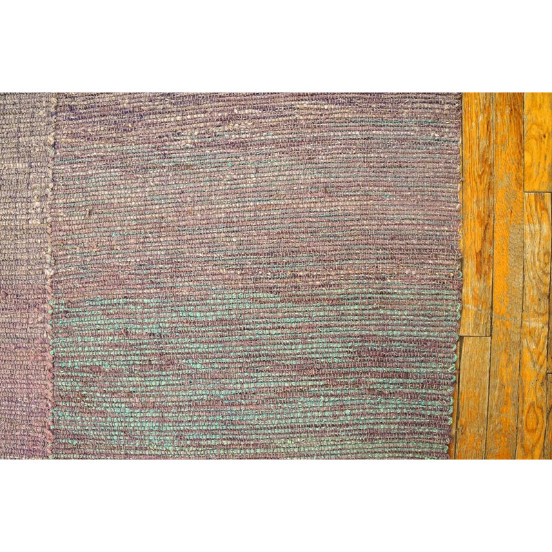 Awesome Rose-Green Color Contemporary Handwoven Wool Shaker Style Flat Weave Rug 10'0" x 13'8"