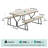 6/8-Person Long Wood-grain Picnic Table Set Outdoor Dining Set-490261311-506598976