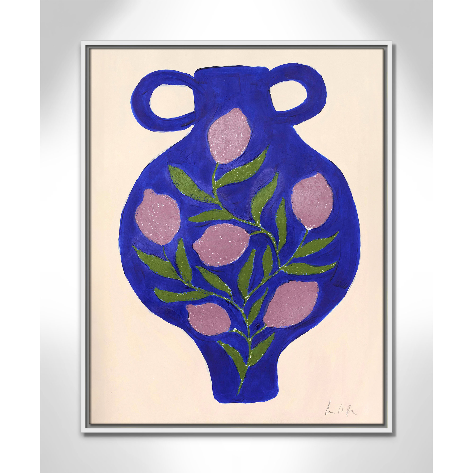 Vase No. 03 Print by Camilla Bergqvist, 29.5" H x 23.5" W, White