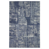 Hand Knotted Area Rug in Blue/Gray