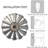 24inch Windmill Distressed Metal Wall Clocks