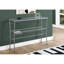 Table d'appoint avec plateau en verre transparent et pieds élégants en métal argenté - Spacieux pour la chambre à coucher, le rangement de la console du salon, le format compact