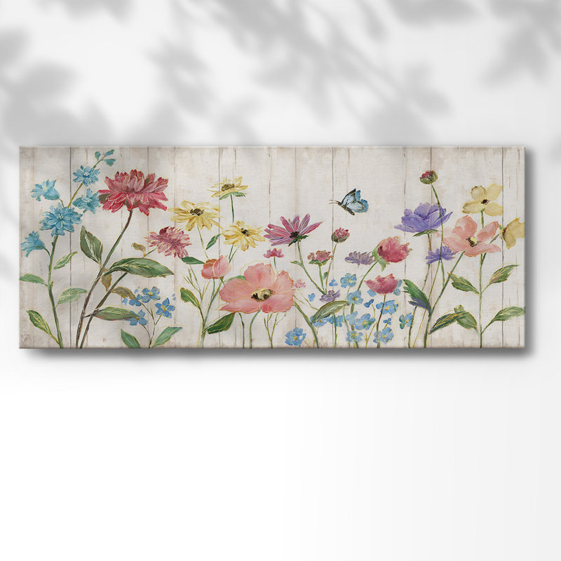" Wildflower Flutter On ", 12" H x 30" W x 1.5" D
