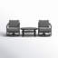 Abalone 2 - Person Patio Conversation Sets with Cushions