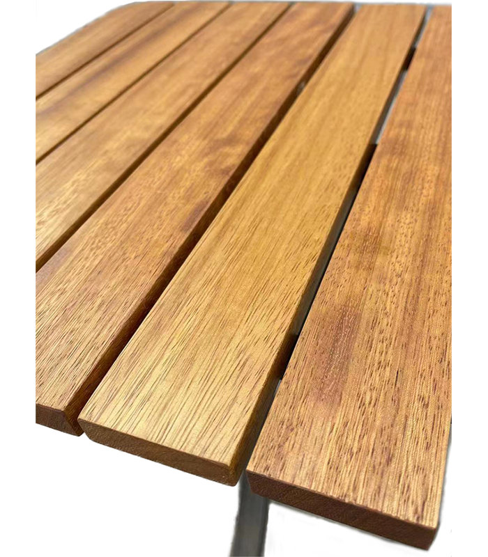 Ensemble de conversation en teck avec coussins 3 pièces Aricella, Sunbrella rouge