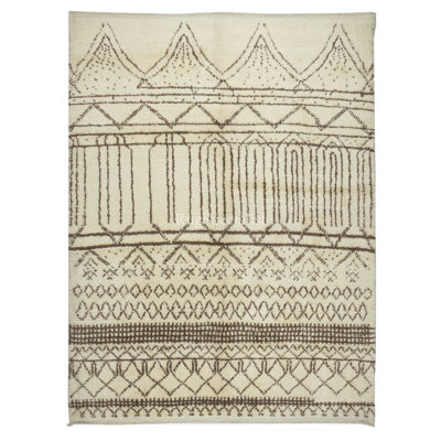 Handmade Moroccan Tulu Rug Made of Natural Undyed Wool