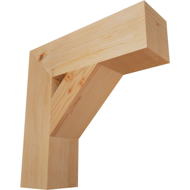 Support de bloc traditionnel l 5 5 po x P 20 po x H 20 po, sapin Douglas, Douglas (lisse), 20" H x 5.5" W x 20" D