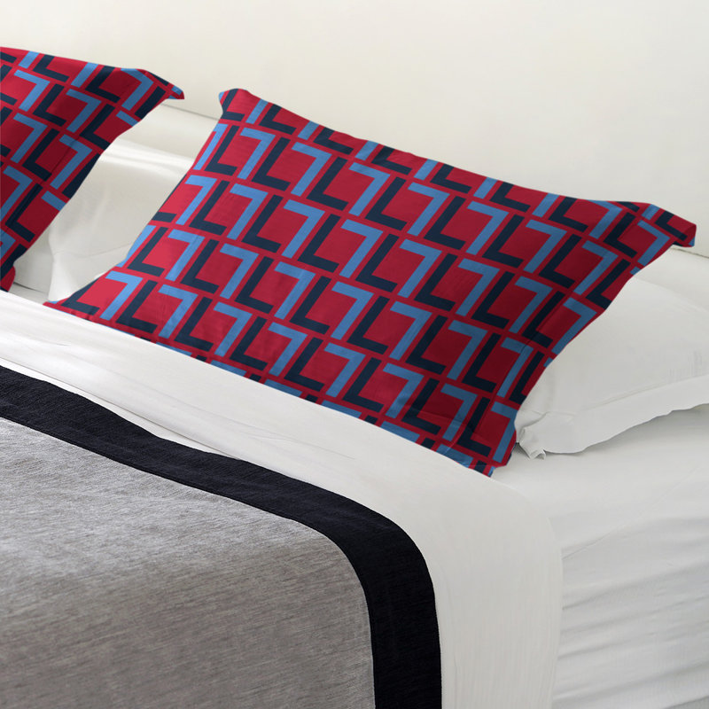 Taie décorative de luxe Tennessee Football, Très grand, Bleu marine / argent / rouge, polyester