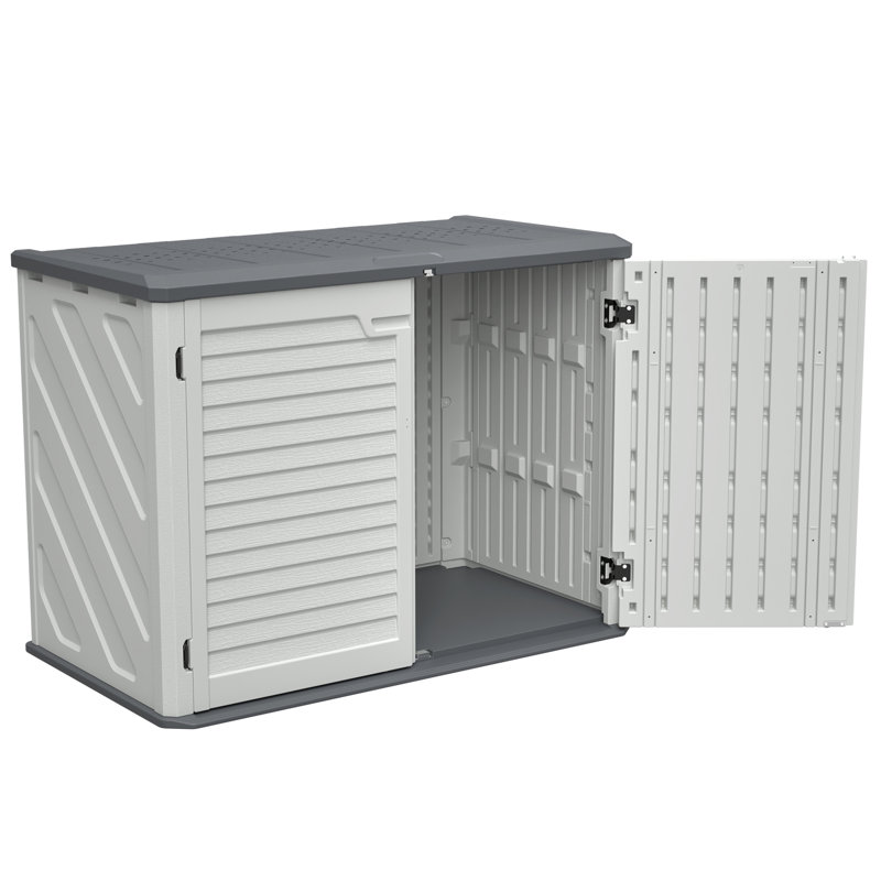 Remise de rangement horizontale blanche 28 pi cu