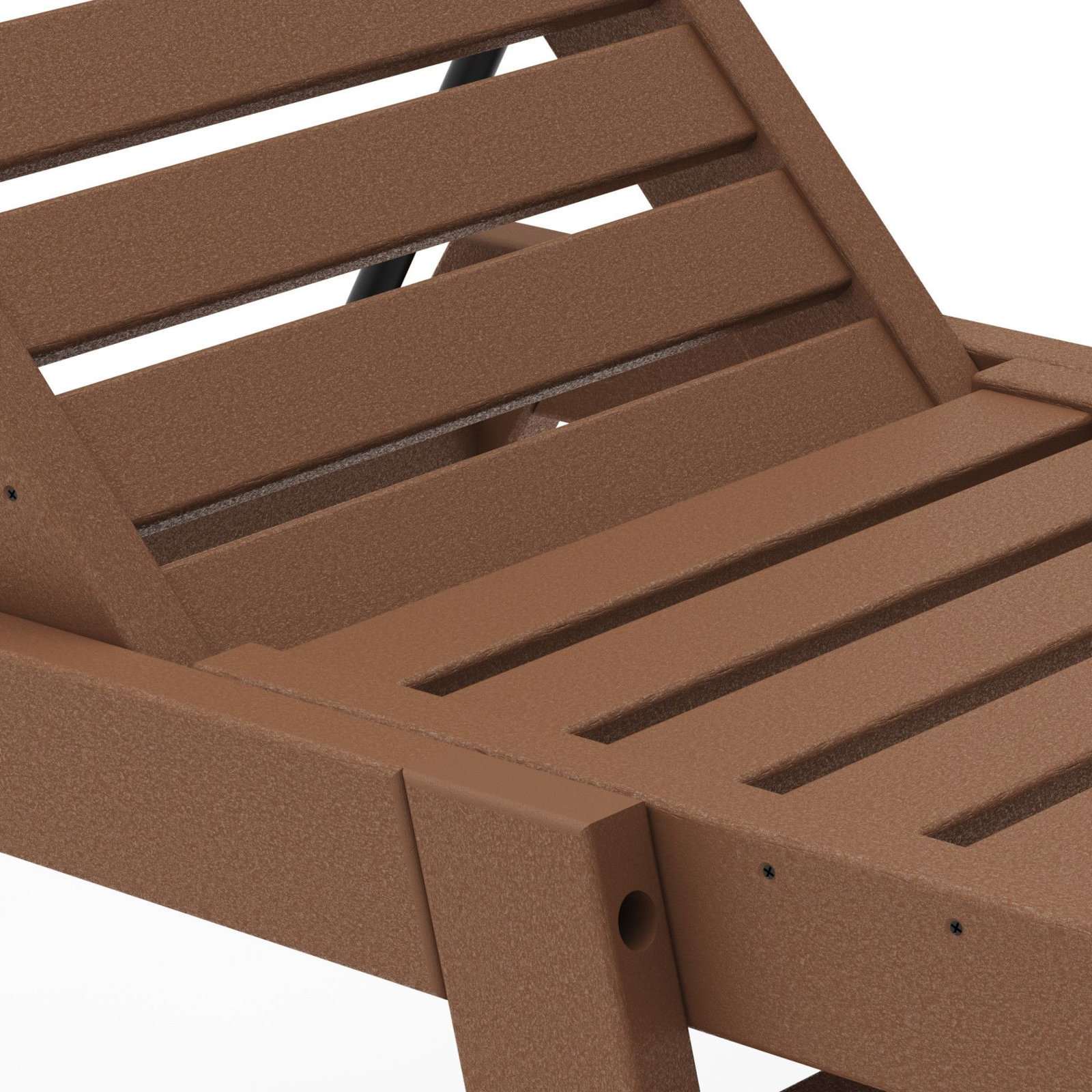 POLYWOOD® Captain 25" Patio Chaise Lounge, Dark Teak