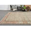 Grand tapis turc rétro en laine fait à la main avec un design rétro chic pour un décor bohème brun / vert