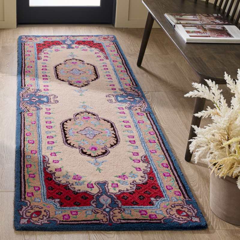 Tapis en laine touffeté à la main Blokzijl, Tapis de couloir 2 pi 3 po x 7 pi