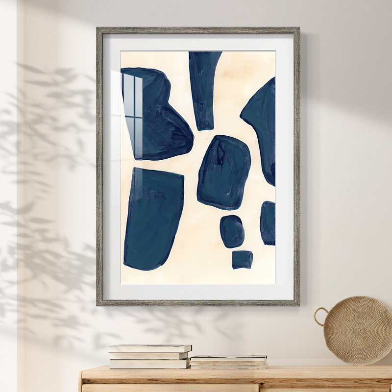 Blue Pieces I -Framed Print