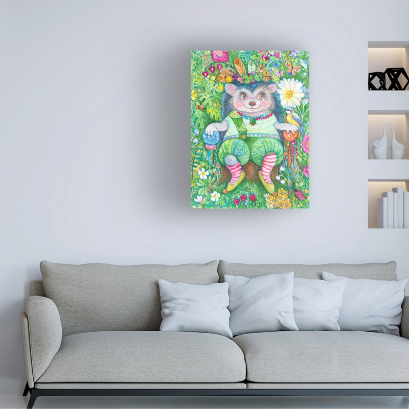 Art sur toile Oxana Zaika Hedgehog, H 19 po x l 14 po