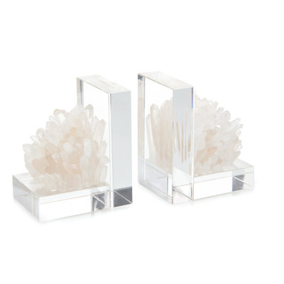 Serre-livres en cristal quartz