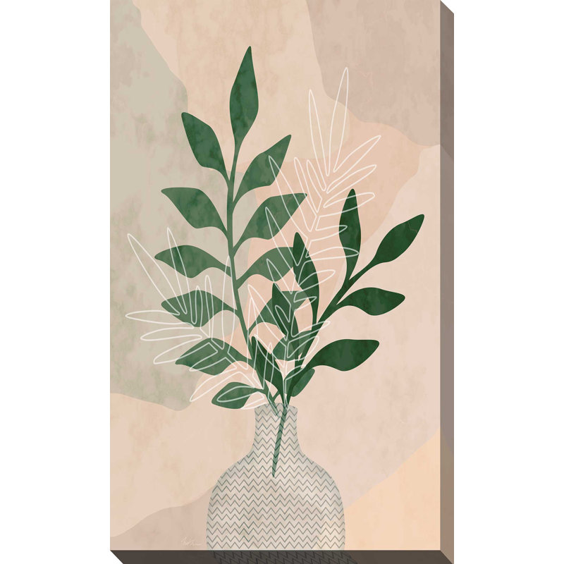 Sedona Greenery I par Natalie Carpentieri - Peinture, L 18 po x H 30 po, Toile tendue