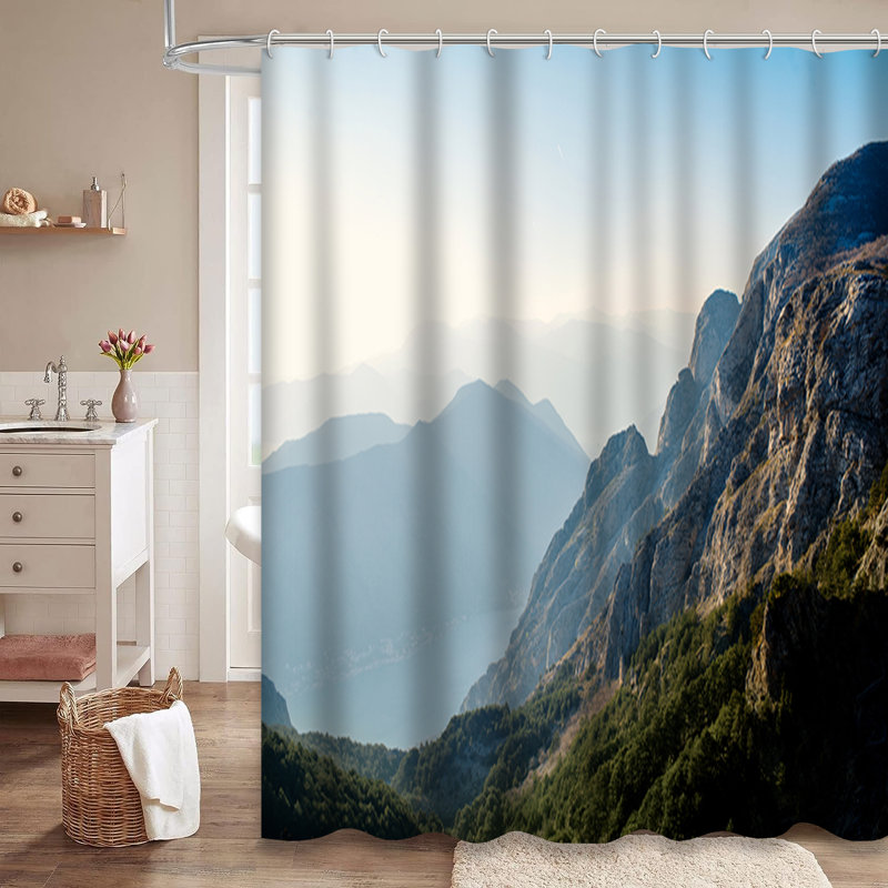 Magnifique rideau de douche avec 12 crochets, L 72 po x l 72 po