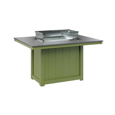 Donoma Rectangular Dining Fire Pit Table
